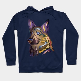 Colorful German Shepherd Dog Hoodie